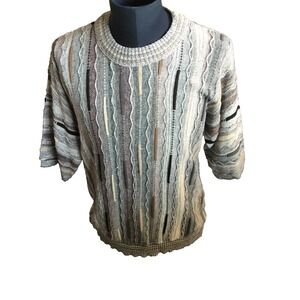 Alan Stuart Sweater Mens Large Textured Knit Pullover USA Y2K